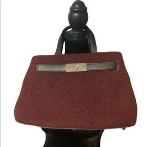 Gorgeous Furla Wine colored Wool tote